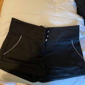 Bebe satin black shorts